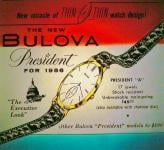 1956 Vintage President Bulova Ad