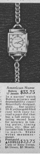 Bulova American Nurse watch