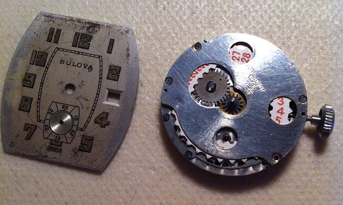 Bulova 10AC movement with dial