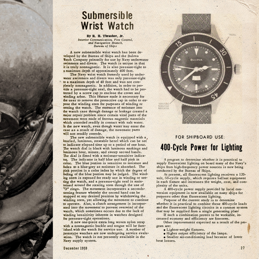 1959 Bulova Mil-SHIP watch article