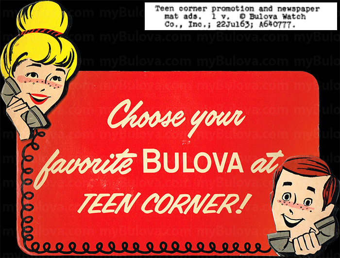 1963 Choose your favourte Bulova at Teen Corner