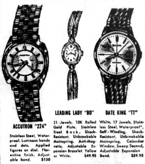 1966 Bulova Watch advert