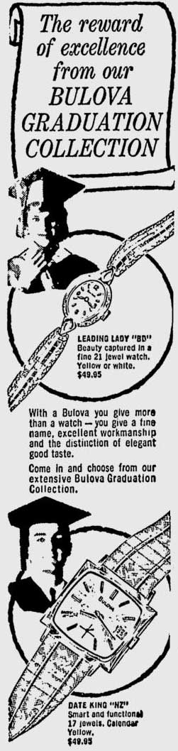 1967 Bulova watch advert