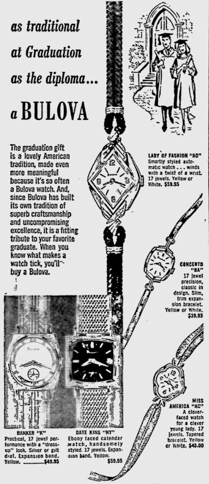 1967 Bulova watch advert