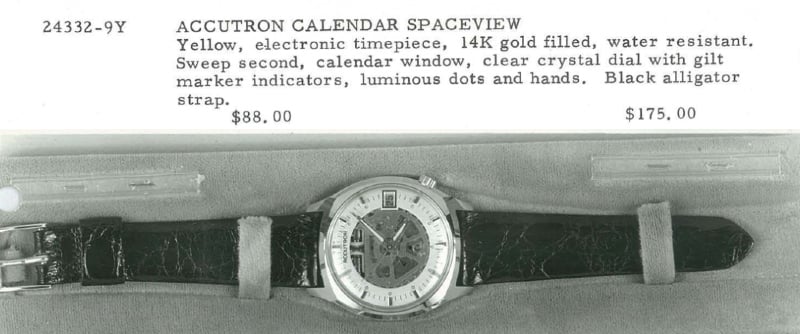 1969 Bulova Accutron Calendar Spaceview