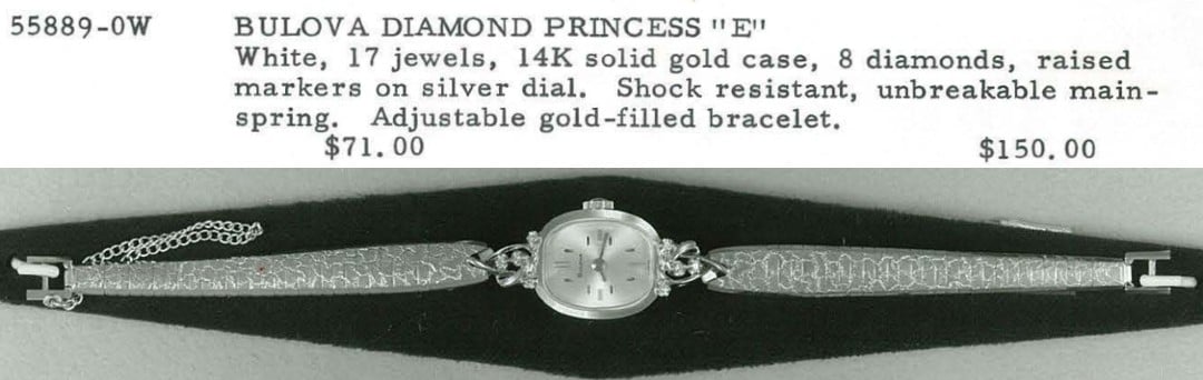1971 Bulova Diamond Princess"E"