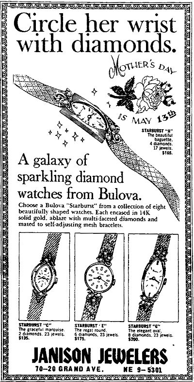 Bulova Starburst watch advert