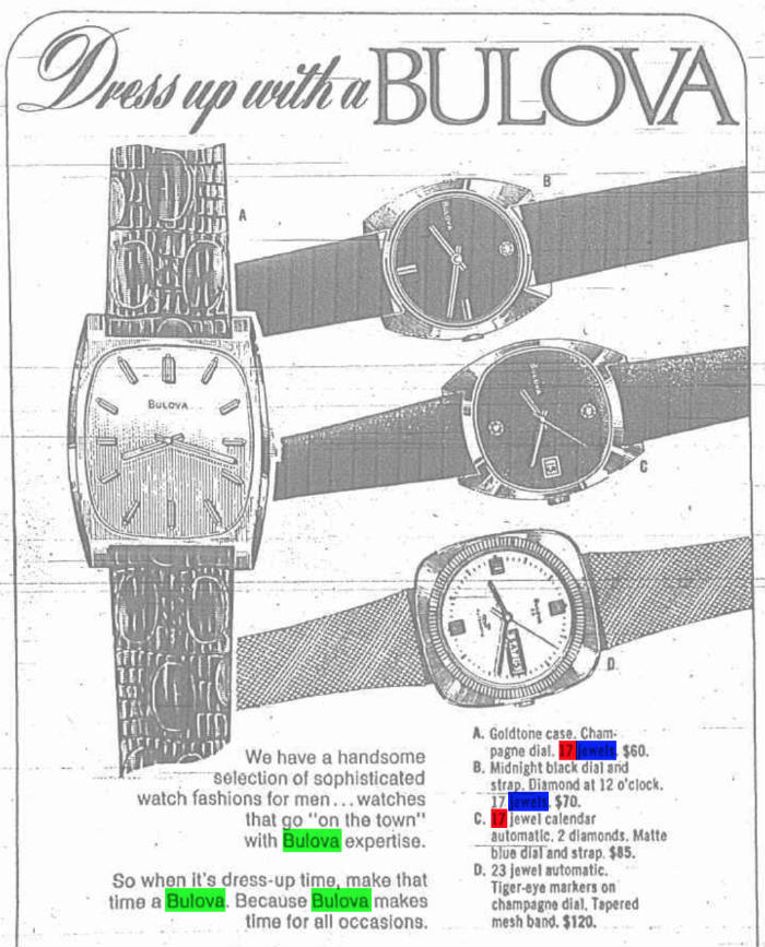 Bulova Diamond Dial 1974