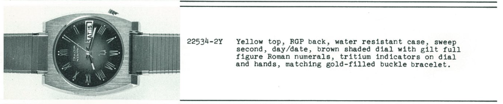 1974 Bulova Accutron Date & Day Model #22524-2Y