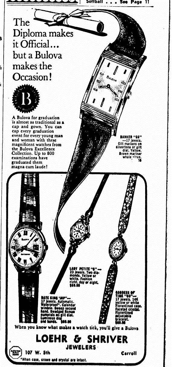 1968 Bulova advert Date King