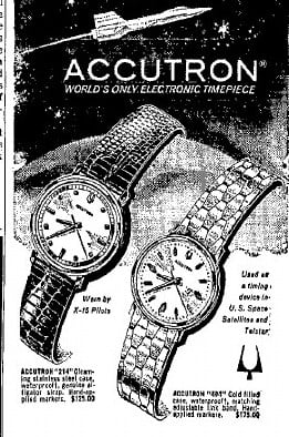 Bulova Accutron watch advert