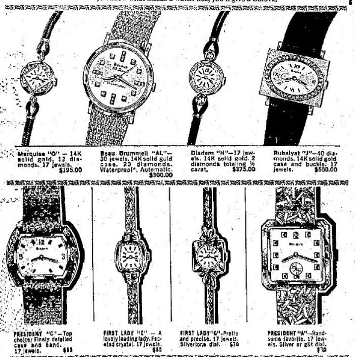 1968 Bulova watch advert