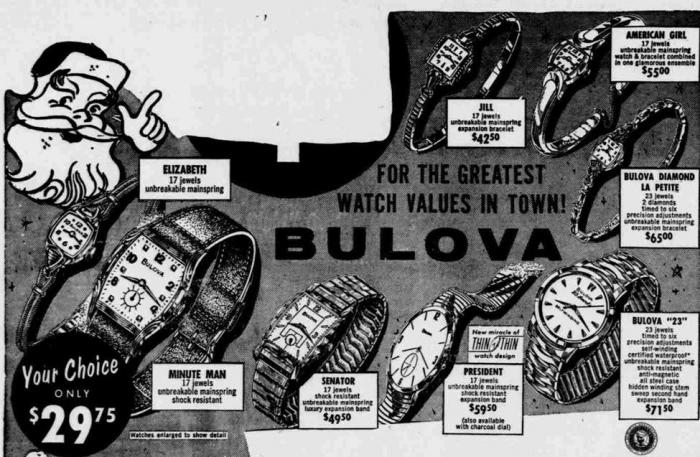 1957 Bulova advert
