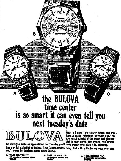 Bulova Time Center watches
