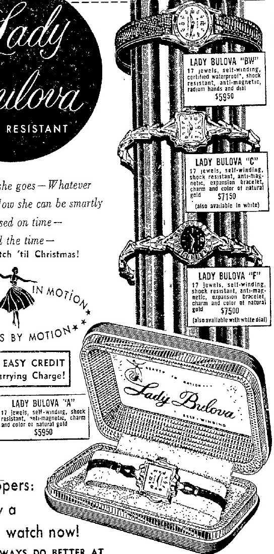 Vintage Bulova advert - Lady Bulova