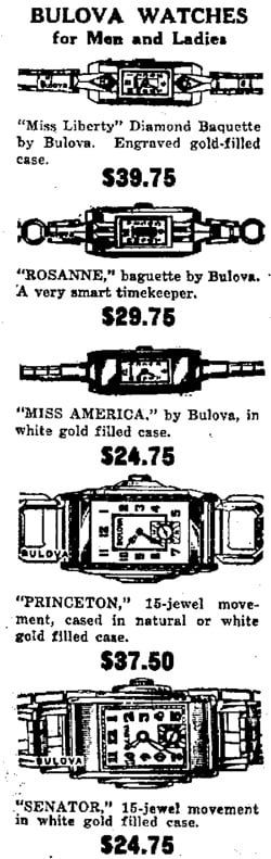 Bulova 1935 advert