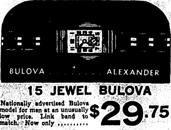 1935 Bulova Alexander Watch