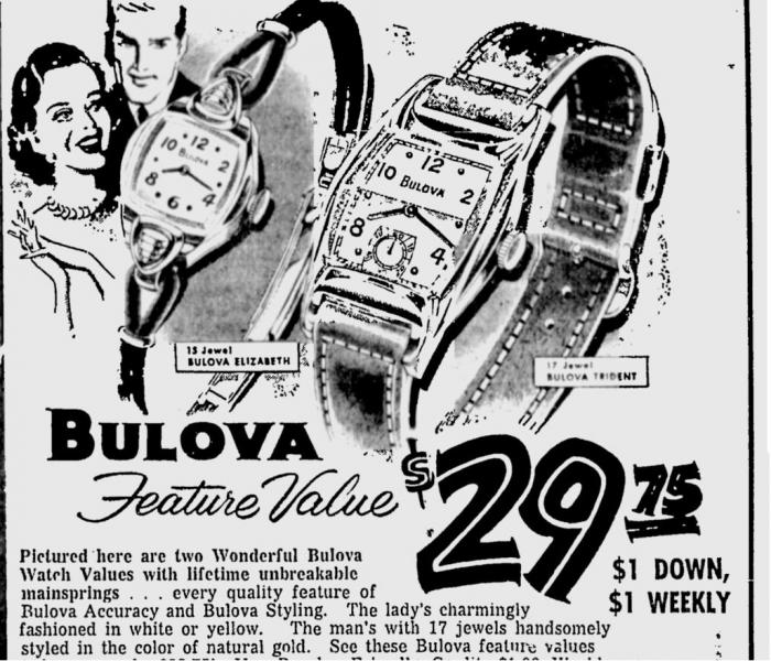 Bulova watch advert