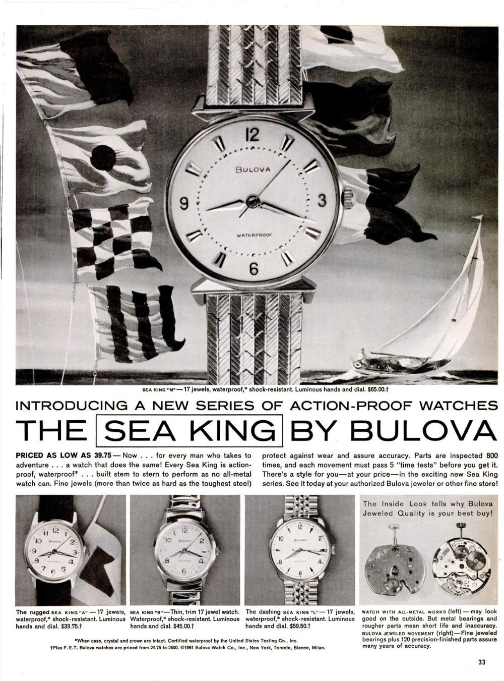 Bulova 1960 Vintage Advert