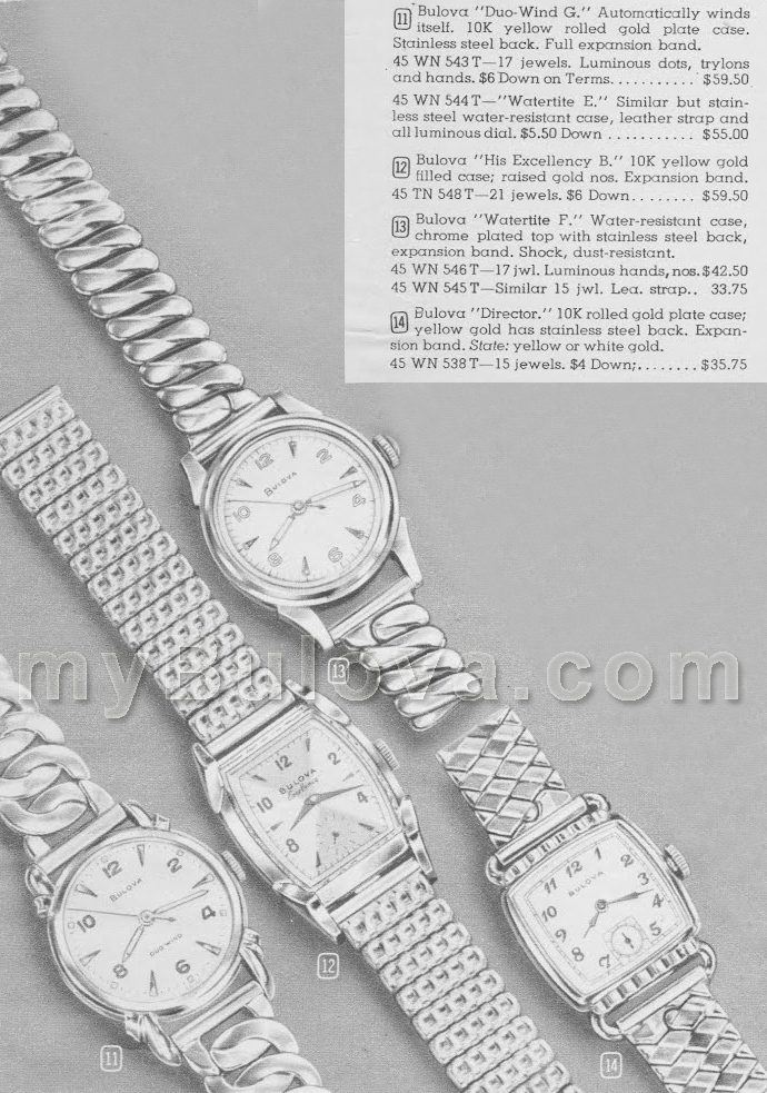 Bulova 1950 watch advert