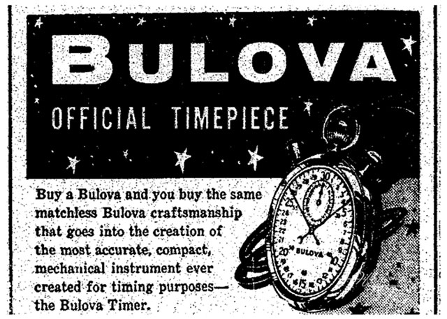 Bulova Watch advert