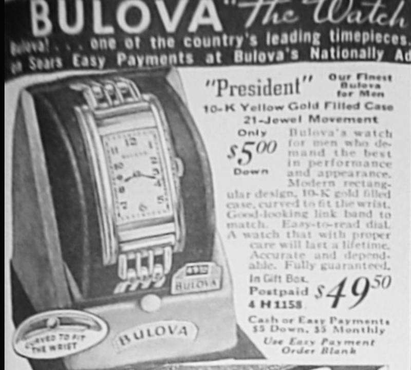 1936 Bulova President 8-30-21 Ad