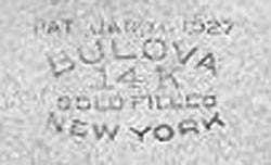 Bulova 1927 Case Markings