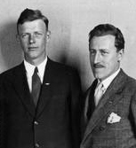 Charles A Lindbergh with Richard Blythe - 1927, image courtesy of the Wisconsin Historic Society