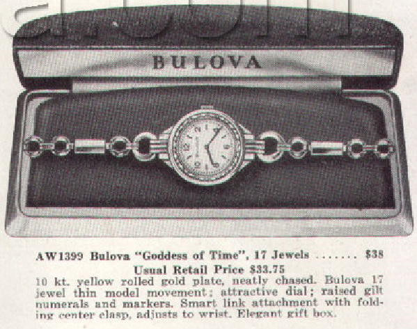 1938 Bulova Goddess of Time