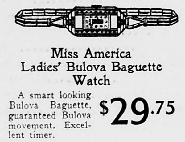 1934 Bulova Miss America watch
