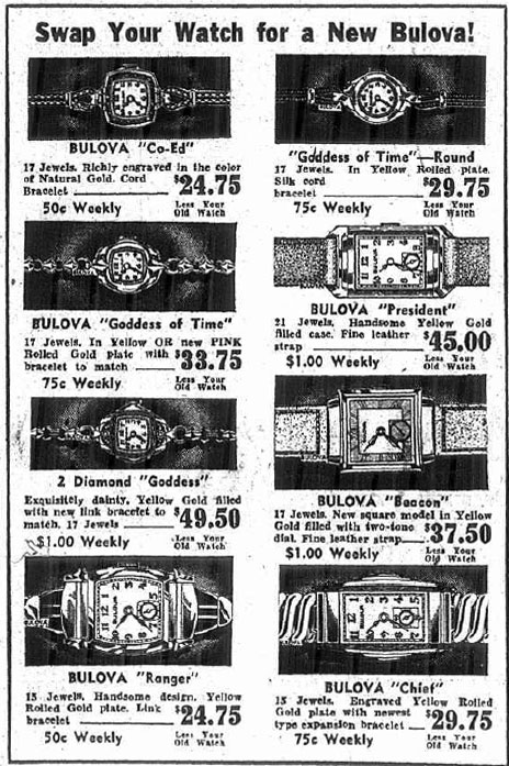 1941 Bulova watches