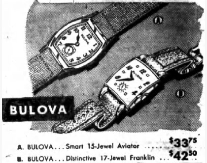 1944 Bulova Aviator watch