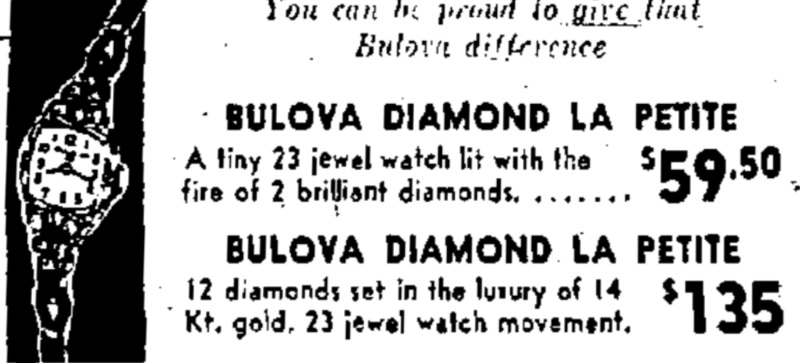 1952 Bulova La Petite 12 diamonds