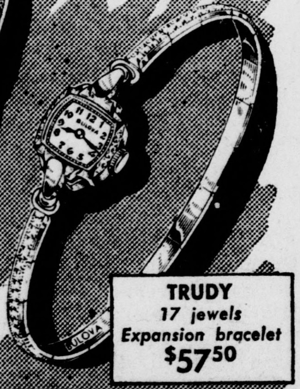1952 Bulova Trudy watch