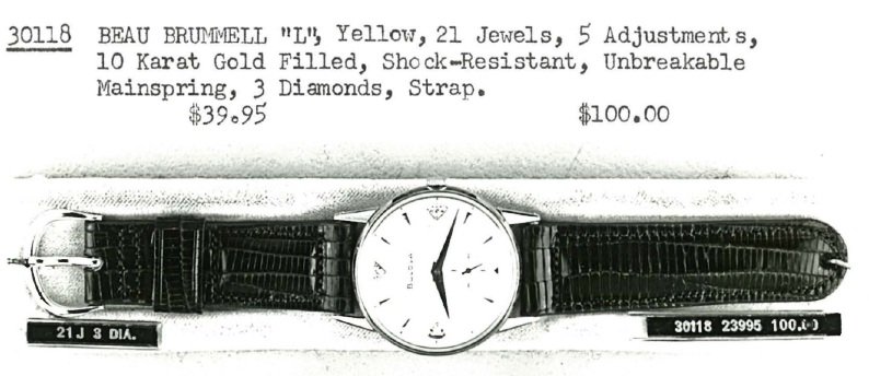 1954-56 Bulova Beau Brummell watch