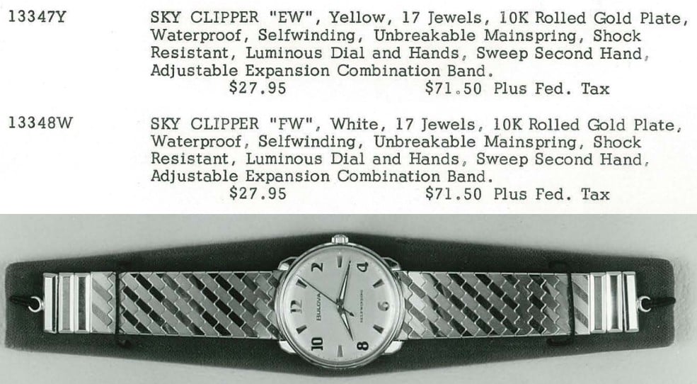 1963 Bulova Sky Clipper "EW"