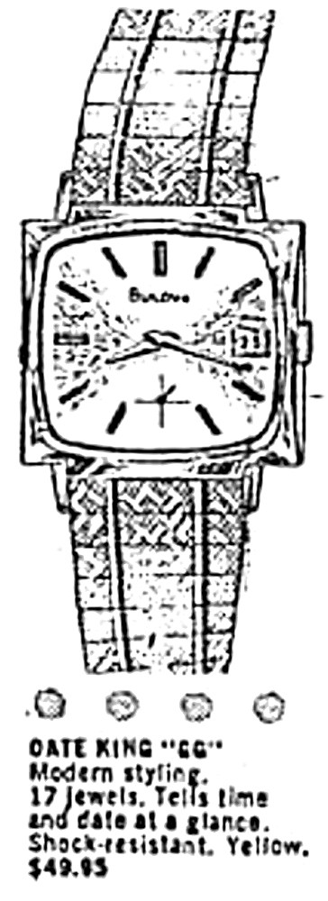 1964 Bulova Date King "GG" variant