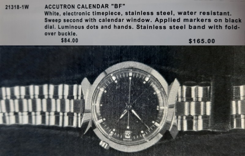 1965 Bulova Accutron Calendar "BF"