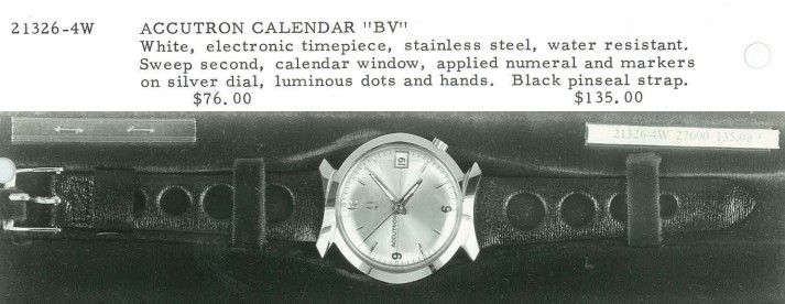 1967 Bulova Accutron Calendar "BV"