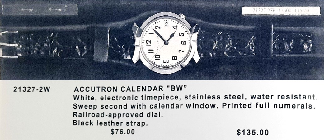 1967 Bulova Accutron Calendar "BW"