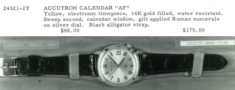 1969 Bulova Accutron Calendar "AF"