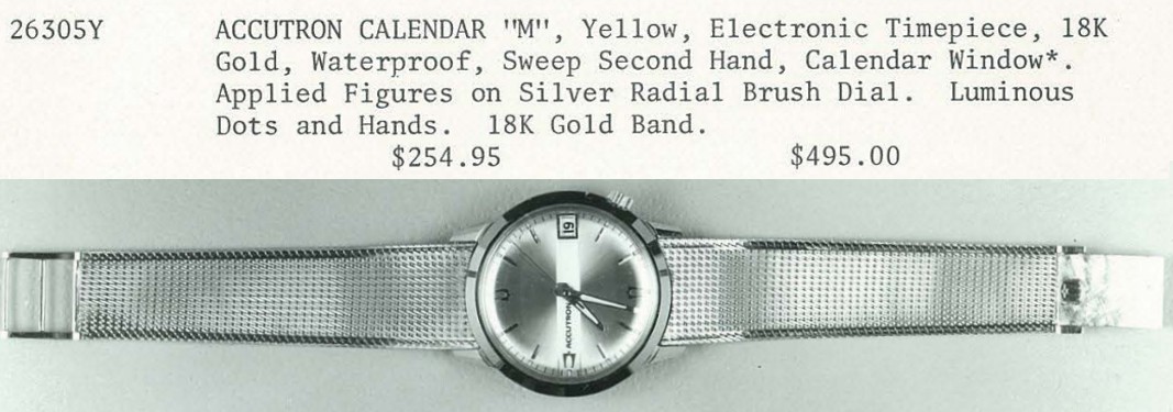 1969 Bulova Accutron Calendar "M"
