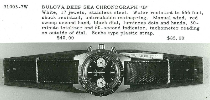 1971 Bulova Chronograph "B" 