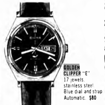 1971 Bulova Golden Clipper "E" watch