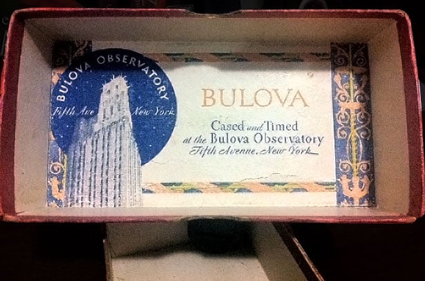 1920/30s Buova outer watch box.