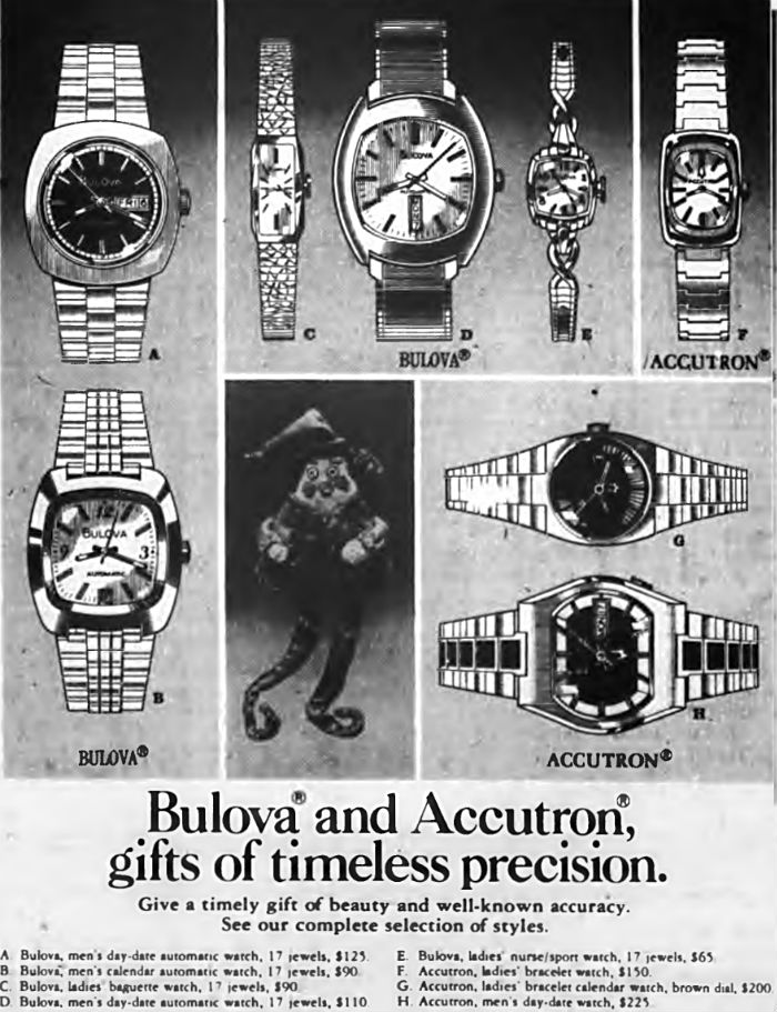Bulova watch advert November 1974
