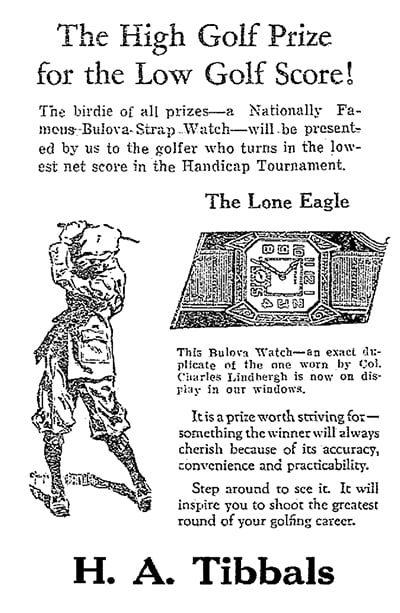 July 15, 1927 Bulova Lone Eagle