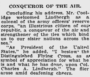 Conqueror of the air - Lindbergh 1927