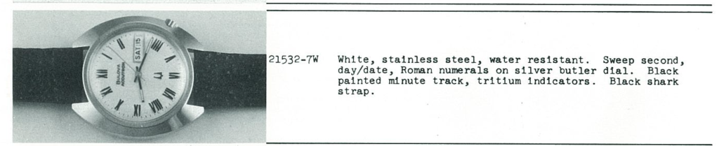 1973 Bulova Accutron Date & Day Model #21532-7W