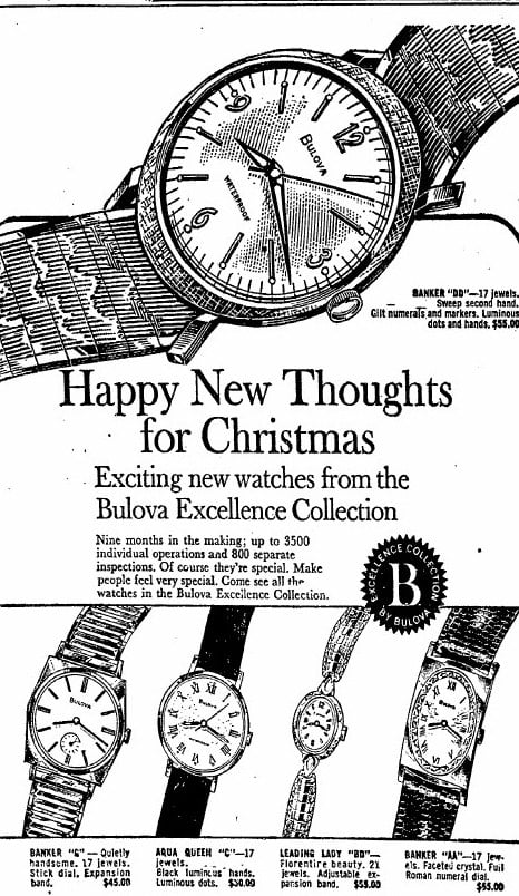 1968 Bulova Banker watch advert